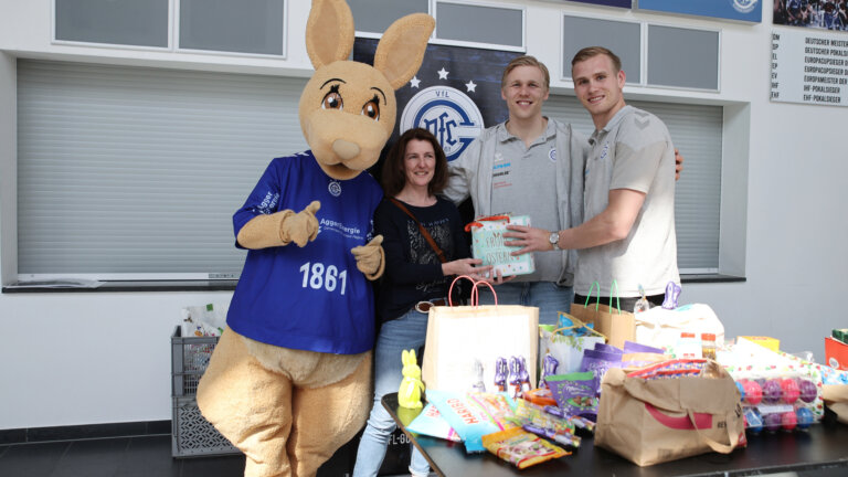 Osteraktion zum nächsten Heimspiel – VfL Gummersbach und die Oberbergische Tafel sammeln für Bedürftige in der Region